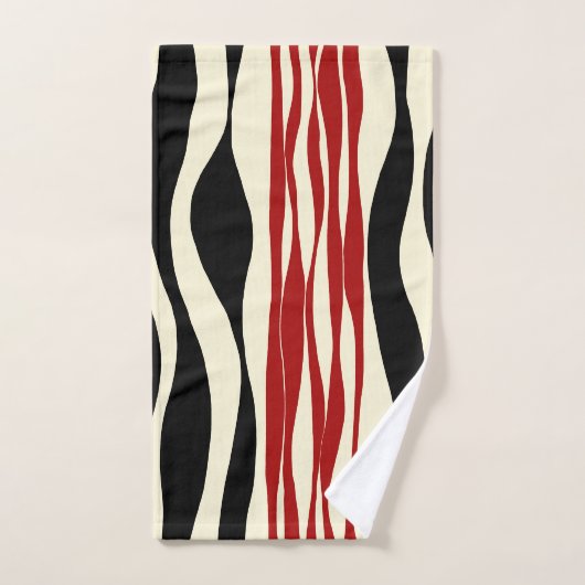 Ebb en Flow - Rood & Cream Bad Handdoek (Handdoek)