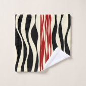 Ebb en Flow - Rood & Cream Bad Handdoek (Wasdoekje)