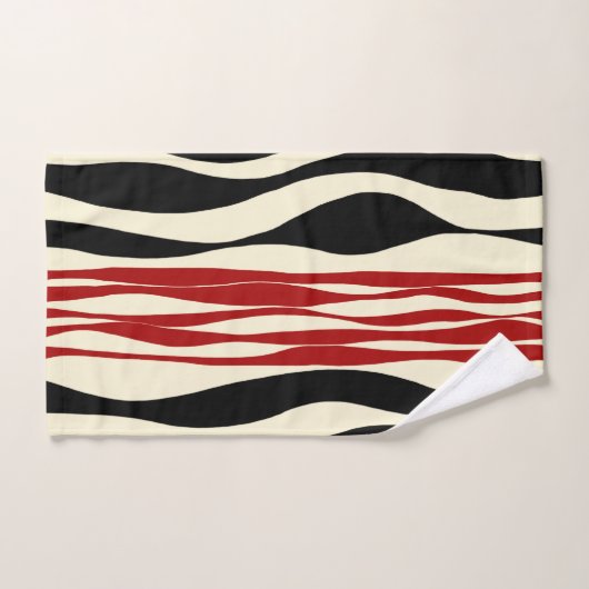 Ebb en Flow - Rood & Cream Bad Handdoek (Handdoek)