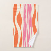 Ebb en Flow - Roze, Sinaasappel en crème Bad Handdoek (Handdoek)
