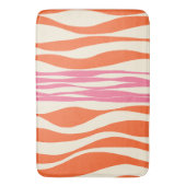 Ebb en Flow - Roze, Sinaasappel en crème Badmat (Voorkant Verticaal)