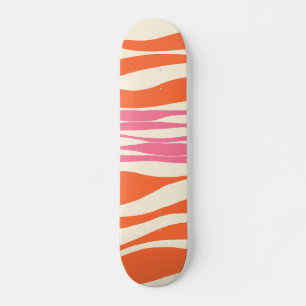 Ebb en Flow - Roze, Sinaasappel en crème Persoonlijk Skateboard