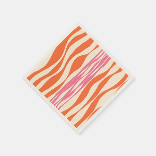 Ebb en Flow - Roze, Sinaasappel en crème Servet (Hoek)
