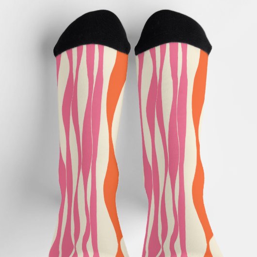 Ebb en Flow - Roze, Sinaasappel en crème Sokken (Top)