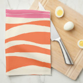 Ebb en Flow - Roze, Sinaasappel en crème Theedoek (Quarter Fold)