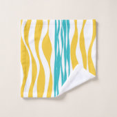 Ebb en Flow - Turquoise & Yellow Bad Handdoek (Wasdoekje)