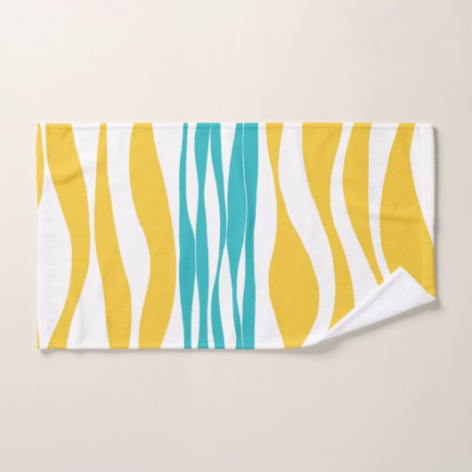 Ebb en Flow - Turquoise & Yellow Bad Handdoek (Handdoek)