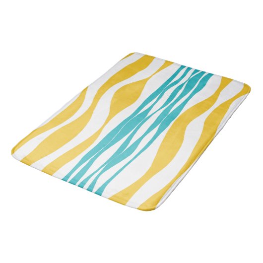 Ebb en Flow - Turquoise & Yellow Badmat (Gekanteld)