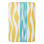 Ebb en Flow - Turquoise & Yellow Badmat (Voorkant Verticaal)