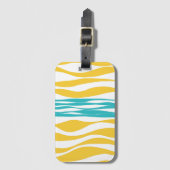 Ebb en Flow - Turquoise & Yellow Bagagelabel (Voorkant (verticaal))