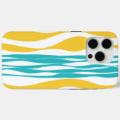 Ebb en Flow - Turquoise & Yellow Case-Mate iPhone Case (Achterkant (horizontaal))