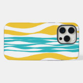 Ebb en Flow - Turquoise & Yellow iPhone Hoesje (Achterkant horizontaal)