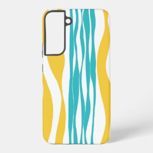 Ebb en Flow - Turquoise & Yellow Samsung Galaxy Hoesje