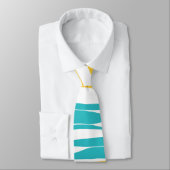 Ebb en Flow - Turquoise & Yellow Stropdas (Gebonden)