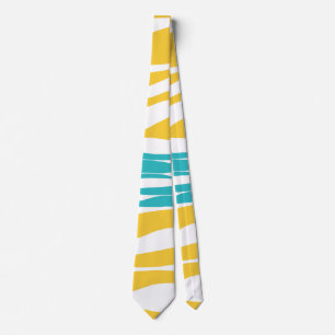 Ebb en Flow - Turquoise & Yellow Stropdas