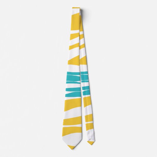 Ebb en Flow - Turquoise & Yellow Stropdas (Voorkant)