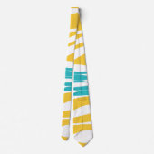 Ebb en Flow - Turquoise & Yellow Stropdas (Achterkant)