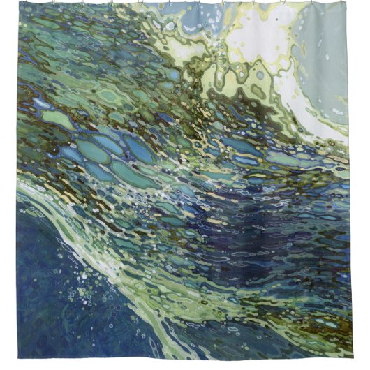 Ebb & Flow Nautical Waves Shower Curtain Juul Douchegordijn (Voorkant)
