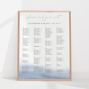 EBB Getij Alfabetische Zitkaart Poster