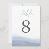 Ebb Getij Elegant Kustvaart Waterverf Tafelnummer (Voorkant)