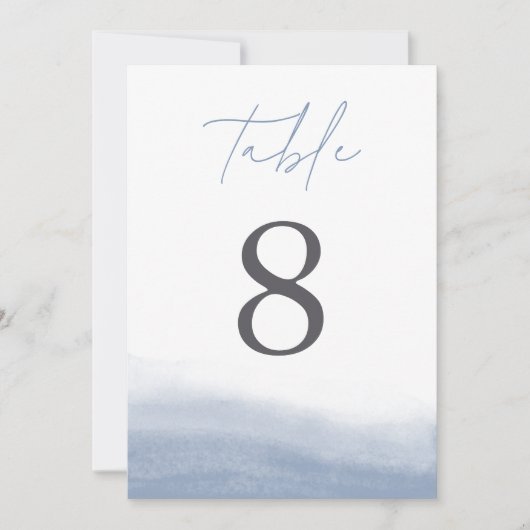 Ebb Getij Elegant Kustvaart Waterverf Tafelnummer (Voorkant)