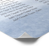 Ebb Getij Zitschema - Tot 12 Tafels Poster (Hoek)