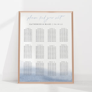 Ebb Getij Zitschema - Tot 12 Tafels Poster