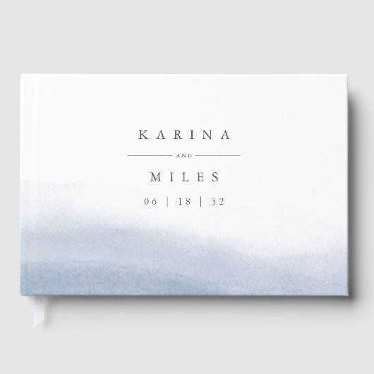 Ebb Tide Coastal Waterverf Wedding Gastenboek (Voorkant)