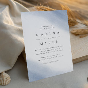 Ebb Tide Coastal Waterverf Wedding Kaart