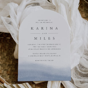 Ebb Tide Coastal Waterverf Wedding Kaart