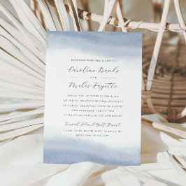 Ebb Tide Coastal Waterverf Wedding Kaart