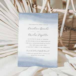 Ebb Tide Coastal Waterverf Wedding Kaart