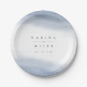 Ebb Tide Coastal Waterverf Wedding Papieren Bordje (Voorkant)