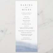 Ebb Tide Coastal Waterverf Wedding Programmakaart (Voorkant)