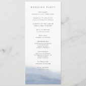Ebb Tide Coastal Waterverf Wedding Programmakaart (Achterkant)