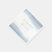 Ebb Tide Coastal Waterverf Wedding Servet (Hoek)