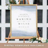 Ebb Tide Coastal Waterverf Wedding Welkomstbord Poster