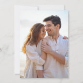 Ebb Tide Elegant Eenvoudige Foto Kust Waterverf Save The Date (Achterkant)