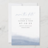 Ebb Tide Elegant Simple Coastation Waterverf Save The Date (Voorkant)