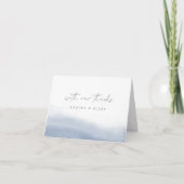 Ebb Tide | Kust Watercolor Trouwdag Bedankkaart (Voorkant)