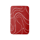 Ebbe en Vloed 2 in Rood en Wit Badmat (Voorkant Verticaal)