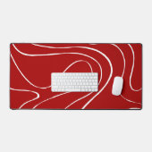 Ebbe en Vloed 2 in Rood en Wit Bureaumat (Keyboard & Muis)