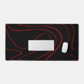 Ebbe en Vloed 2 in Rood en Zwart Bureaumat (Keyboard & Muis)
