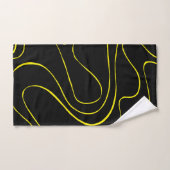 Ebbe en Vloed 2 in Zwart en Geel Bad Handdoek (Handdoek)