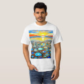 Ebbengetij bij zonsondergang t-shirt (Voorkant volledig)