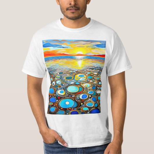 Ebbengetij bij zonsondergang t-shirt (Voorkant)