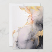 Ebbenhouten Roos en Goud Abstract Marmer Kaart (Achterkant)