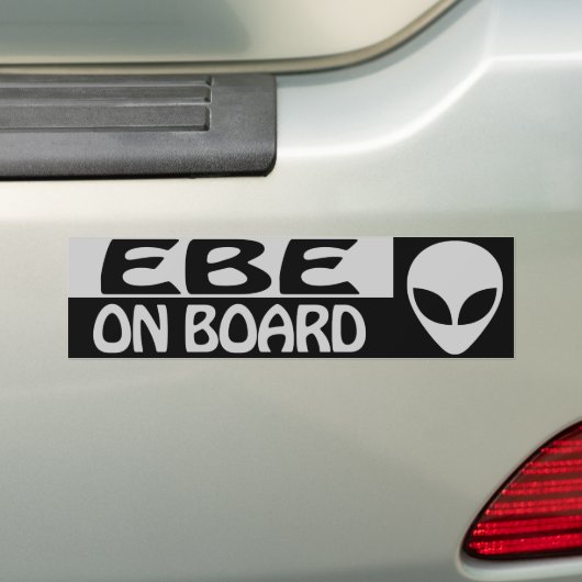 EBE AAN BOORD BUMPERSTICKER (Op auto)