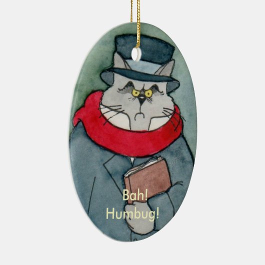 EbeMeowzer Scrooge uit een kerstkarol Keramisch Ornament (Rechts)