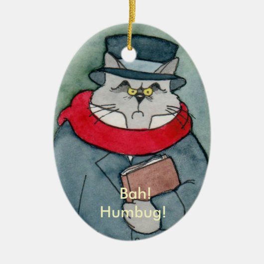 EbeMeowzer Scrooge uit een kerstkarol Keramisch Ornament (Voorkant)